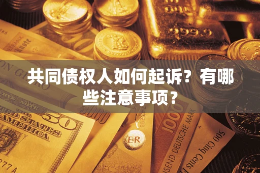 北京共同债权人如何起诉？有哪些注意事项？